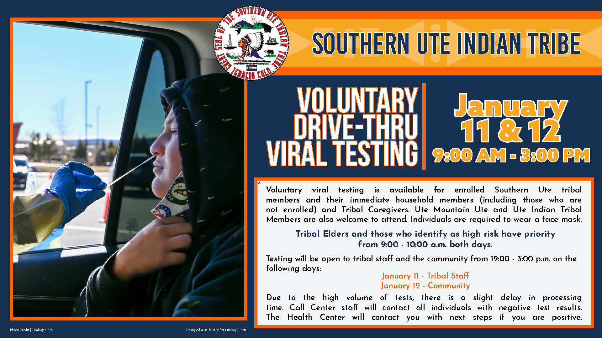 20201228 – Jan Voluntary Drive-thru Viral Testing Video Graphic – Southern  Ute Indian Tribe