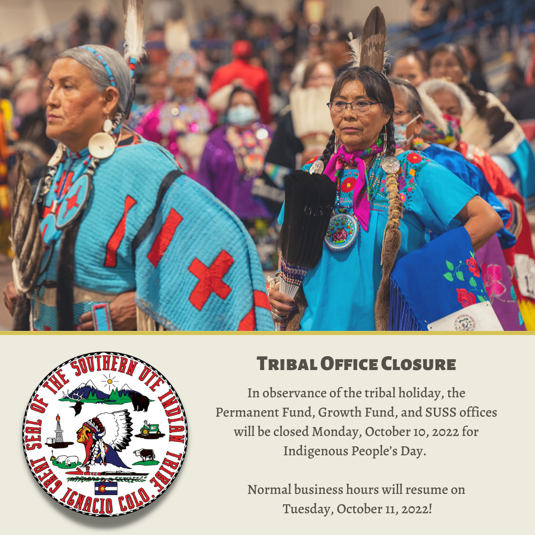 2022 Tribal Office Closure - Indigenous Peoples Day