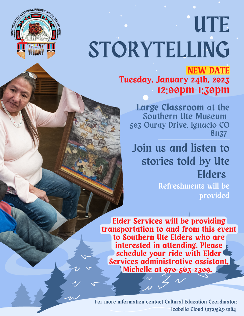 UteStorytellingFlyer – Southern Ute Indian Tribe