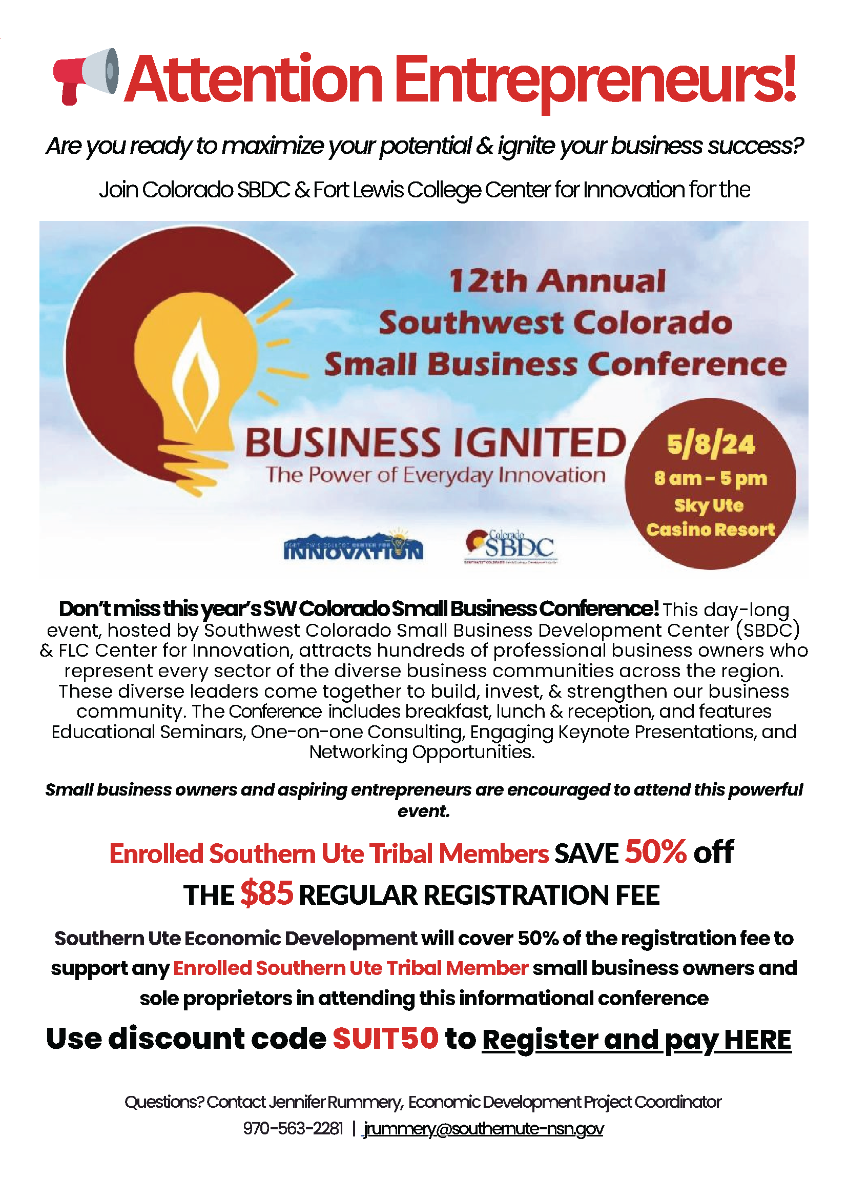 Southern Ute Economic Development Announces 12th Annual SW Colorado